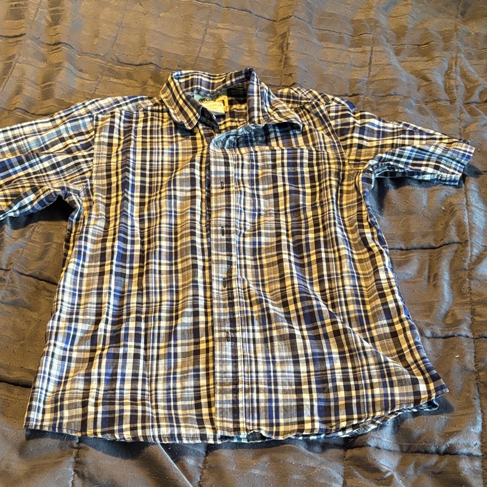 Wrangler Riata Navy and Gray Checkered Shirt